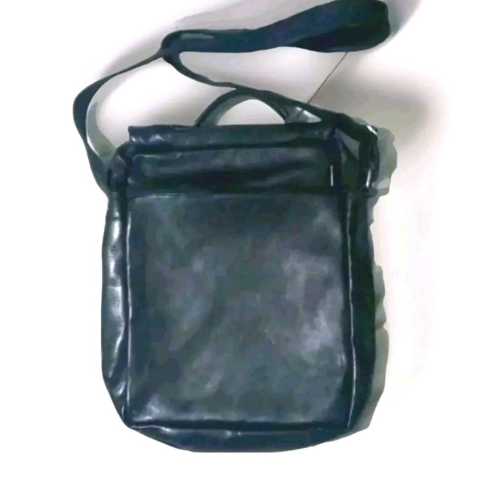 Sheepskin Leather Crossbody Messenger Bag Large